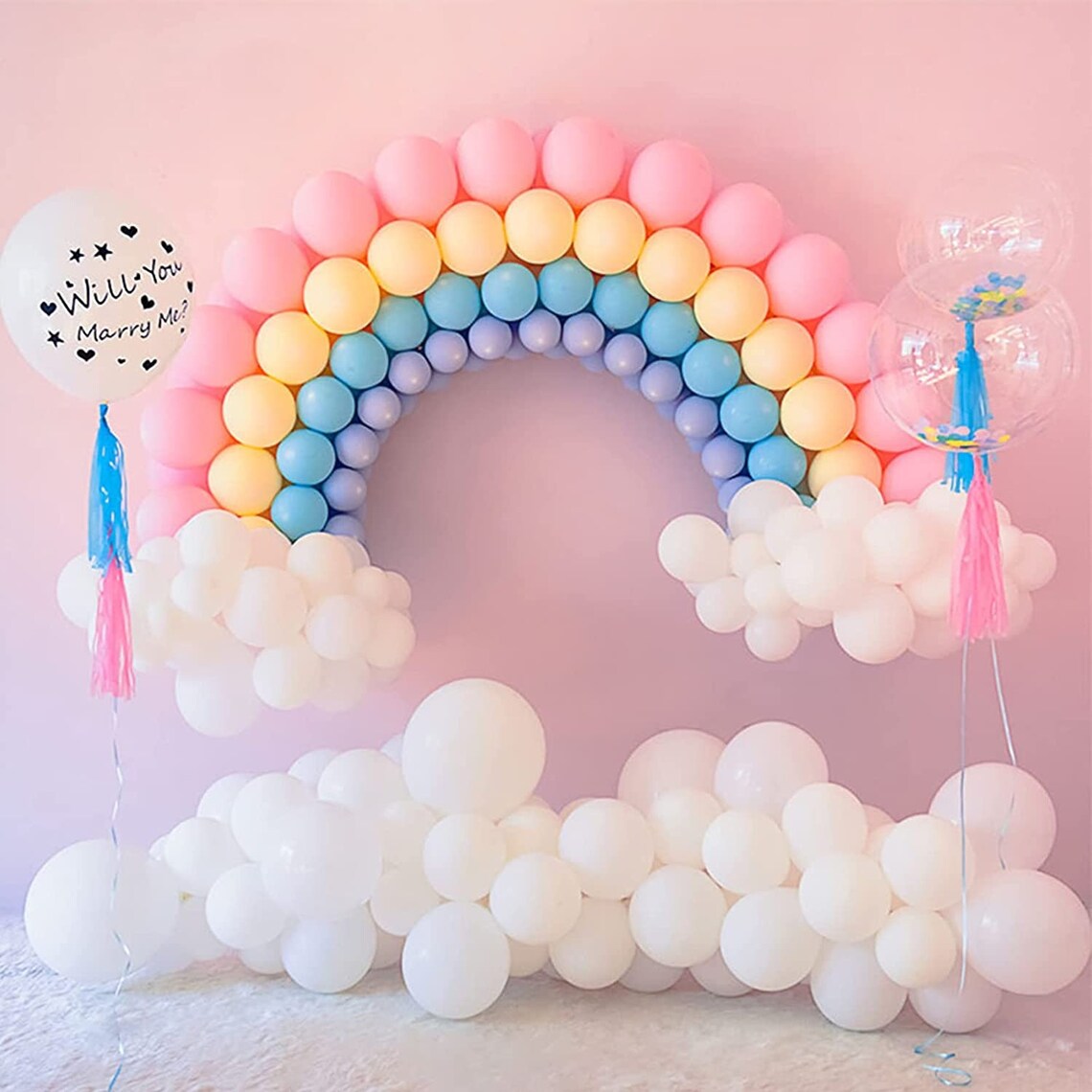 Pastel Rainbow Balloon Arch Kit - Dreamy Proposal & Celebration Decor –  LIGSY
